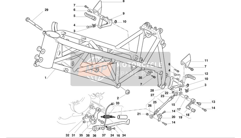 Ducati SUPERBIKE 996 Usa 2001 Frame voor een 2001 Ducati SUPERBIKE 996 Usa