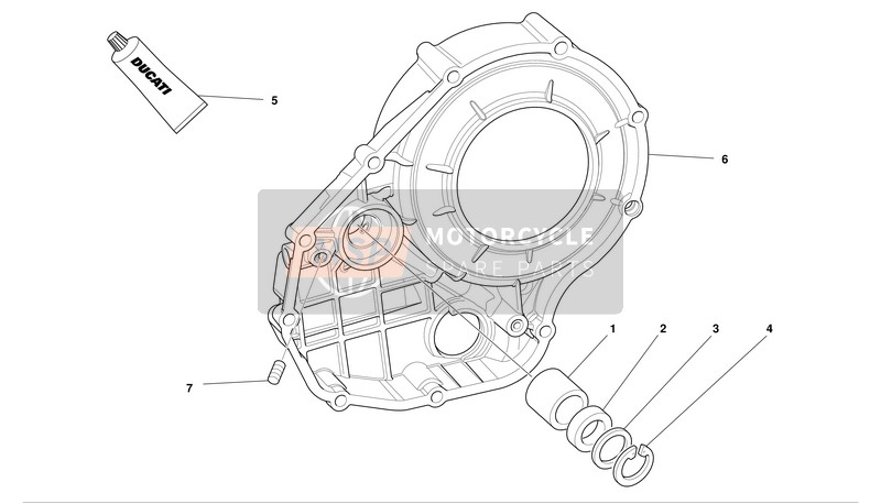 Ducati SUPERBIKE 996R Eu 2001 Clutch Cover 1 for a 2001 Ducati SUPERBIKE 996R Eu