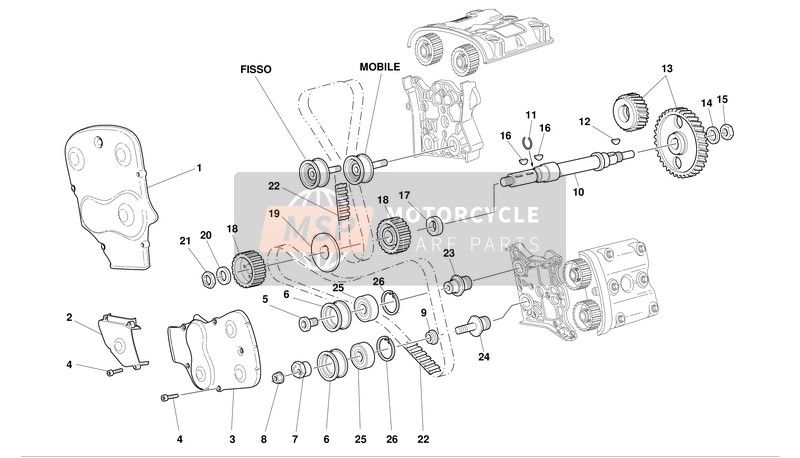 45110191A, Perno Tensor Movil, Ducati, 0