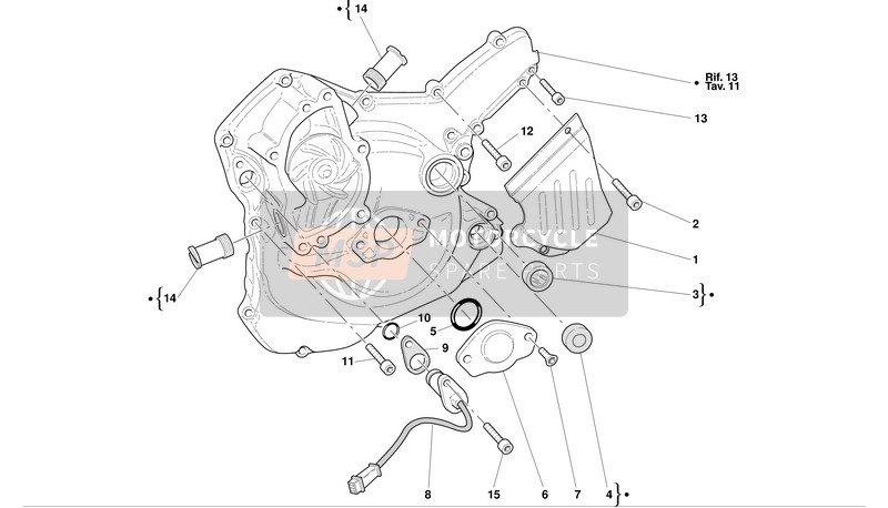 25410011A, Lens, Ignition Inspection, Ducati, 1