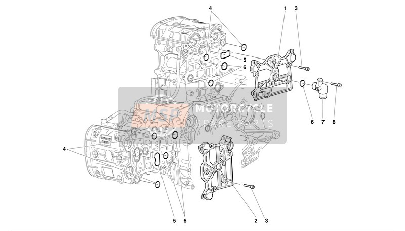 Ducati SUPERBIKE 996R Eu 2001 Copricapo per un 2001 Ducati SUPERBIKE 996R Eu