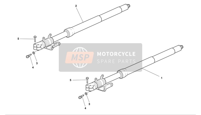 34021292A, Fork Leg Assy, Right, Ducati, 0