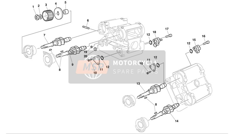 14810541A, Horizontal Exhaust Camshaft, Ducati, 0