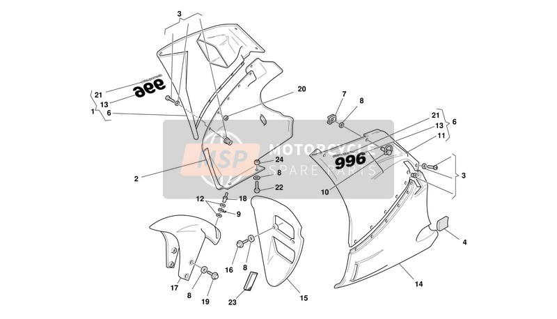 969262AAA, Parafango Carb Ant St, Ducati, 1