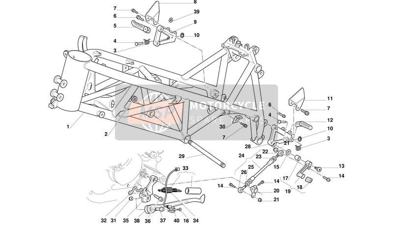 Ducati SUPERBIKE 996S Usa 2001 Frame voor een 2001 Ducati SUPERBIKE 996S Usa