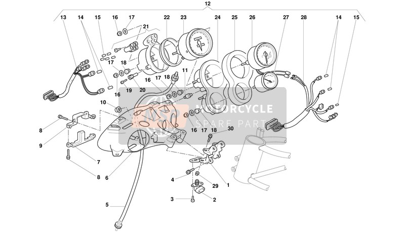 40740011A, Speedometer Holder, Ducati, 0