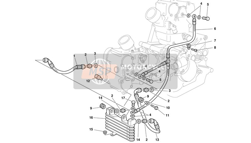 54910071A, Olie Levering Pijp, Ducati, 0