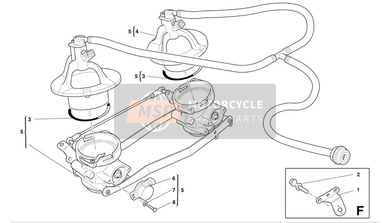 Ducati SUPERBIKE 998 BIP-MON Eu 2003 Corpo farfallato per un 2003 Ducati SUPERBIKE 998 BIP-MON Eu