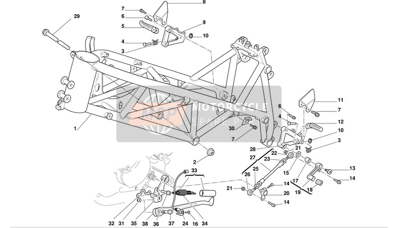 Ducati SUPERBIKE 998 BIP-MON Eu 2003 Telaio per un 2003 Ducati SUPERBIKE 998 BIP-MON Eu