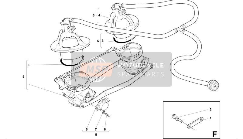 Ducati SUPERBIKE 998 BIP Usa 2002 Drosselklappe für ein 2002 Ducati SUPERBIKE 998 BIP Usa