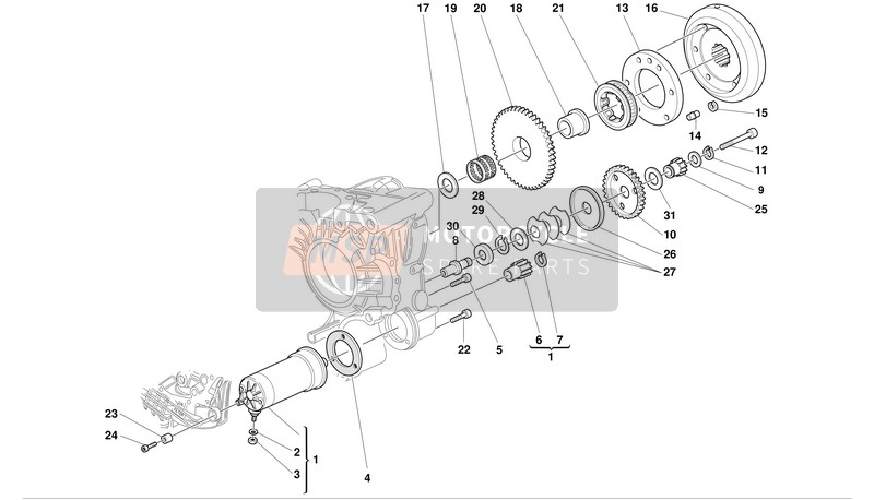 17610101A, Intermediary Gear Z57 998R/02, Ducati, 0