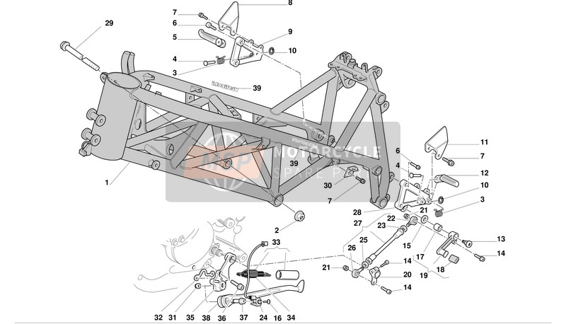 Ducati SUPERBIKE 998S BAYLISS Usa 2002 Frame for a 2002 Ducati SUPERBIKE 998S BAYLISS Usa