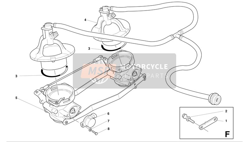 Ducati SUPERBIKE 998S BAYLISS Usa 2002 Throttle Body for a 2002 Ducati SUPERBIKE 998S BAYLISS Usa