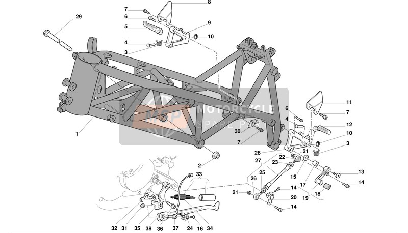 Ducati SUPERBIKE 998S BOSTROM Eu 2002 Frame voor een 2002 Ducati SUPERBIKE 998S BOSTROM Eu