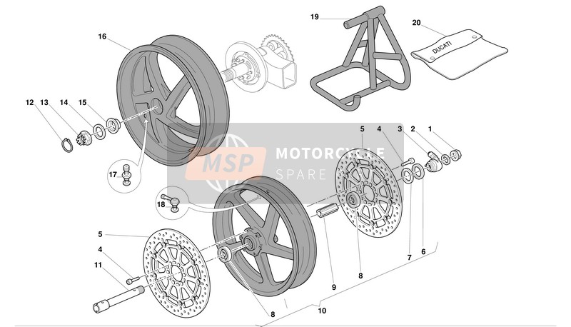50120201AH, Front Wheel, Ducati, 0