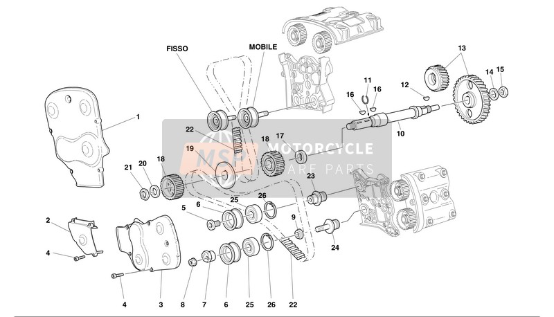 Ducati SUPERBIKE 998S Eu 2002 Timing voor een 2002 Ducati SUPERBIKE 998S Eu