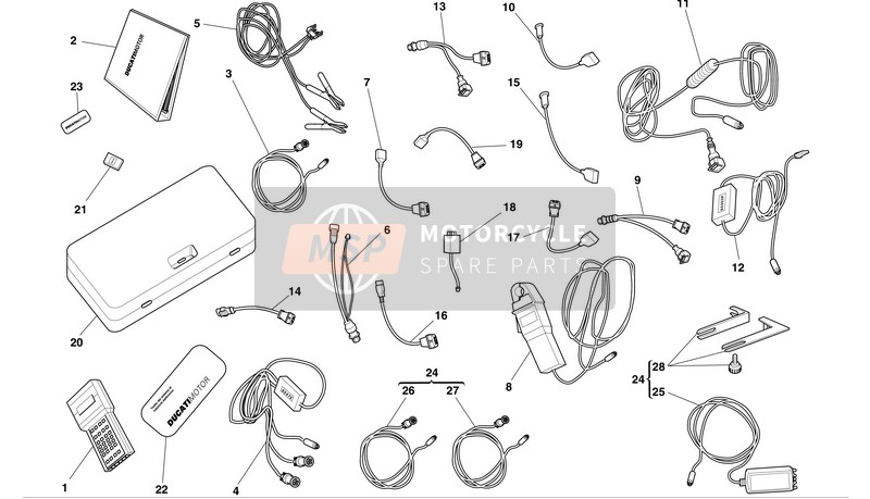 Ducati SUPERBIKE 999 BIP-MON Eu 2004 Tester di diagnosi MatHESIS per un 2004 Ducati SUPERBIKE 999 BIP-MON Eu