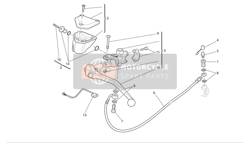 Ducati SUPERBIKE 999 Eu 2005 Kupplungssteuerung für ein 2005 Ducati SUPERBIKE 999 Eu