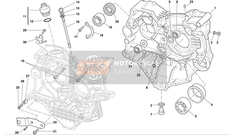 22520572A, Carter De Motor, Ducati, 0