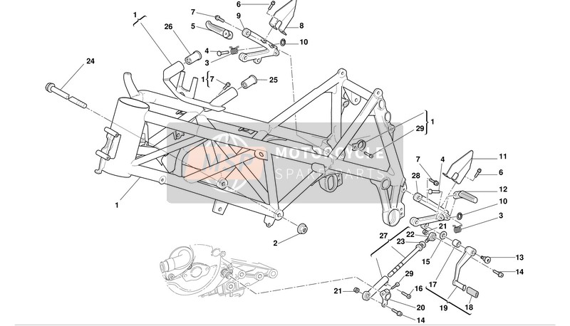 47021781AA, Frame Metalgray, Ducati, 0