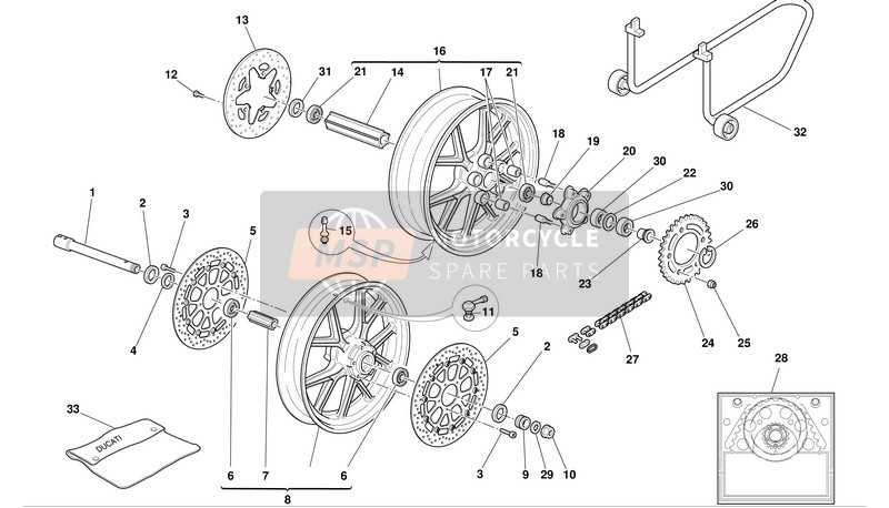 50120781AB, Wheel, Voorkant Zwart, Ducati, 0