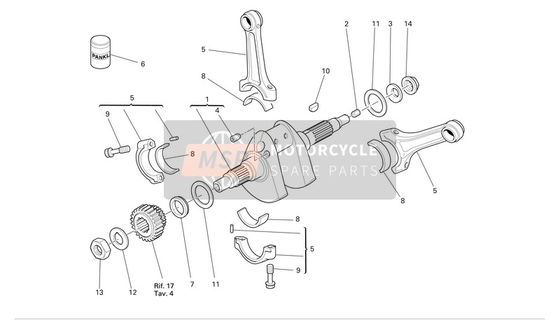 Ducati SUPERBIKE 999R Eu 2006 Bielle per un 2006 Ducati SUPERBIKE 999R Eu