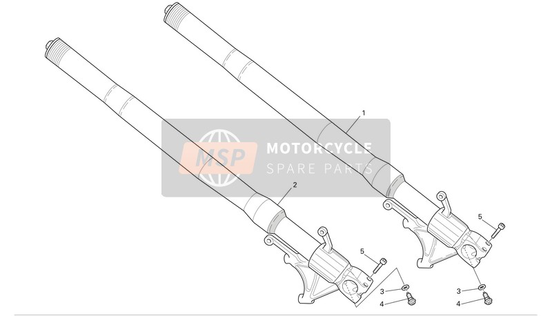 Ducati SUPERBIKE 999R Eu 2006 Front Forks for a 2006 Ducati SUPERBIKE 999R Eu