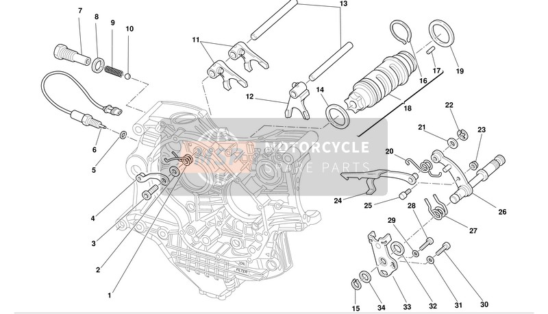 Ducati SUPERBIKE 999R Usa 2003 Gear Change for a 2003 Ducati SUPERBIKE 999R Usa