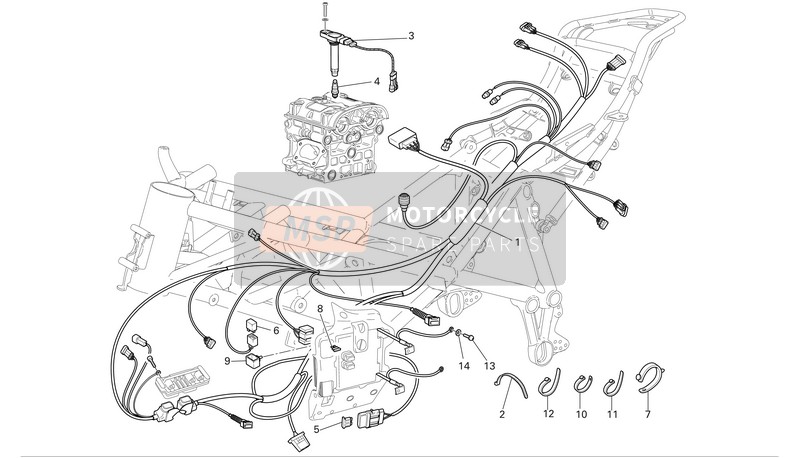 Ducati SUPERBIKE 999R Xerox Eu 2006 Sistema di iniezione del carburante per un 2006 Ducati SUPERBIKE 999R Xerox Eu