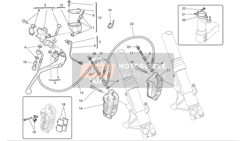 61040521A, Rechtsvorderbremszange, Ducati, 0