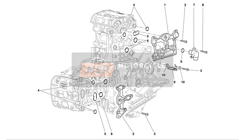 Ducati SUPERBIKE 999S BIP-MON Eu 2004 Kop afdekkingen voor een 2004 Ducati SUPERBIKE 999S BIP-MON Eu