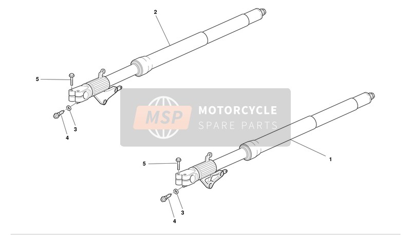 Ducati SUPERBIKE 999S Usa 2003 Front Fork for a 2003 Ducati SUPERBIKE 999S Usa