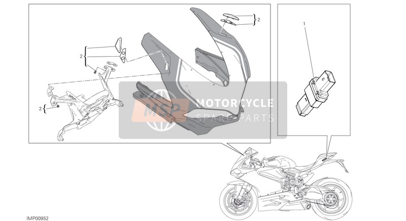Ducati SUPERBIKE PANIGALE R EU 2015 Zubehör für ein 2015 Ducati SUPERBIKE PANIGALE R EU