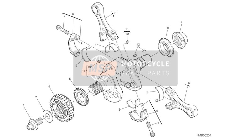 Ducati SUPERBIKE PANIGALE R EU 2016 Connecting Rods for a 2016 Ducati SUPERBIKE PANIGALE R EU