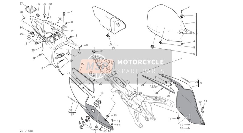 Ducati SUPERBIKE PANIGALE R EU 2016 Siège pour un 2016 Ducati SUPERBIKE PANIGALE R EU