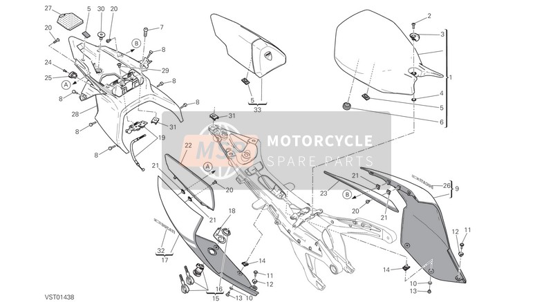 Ducati SUPERBIKE PANIGALE R USA 2015 Siège pour un 2015 Ducati SUPERBIKE PANIGALE R USA