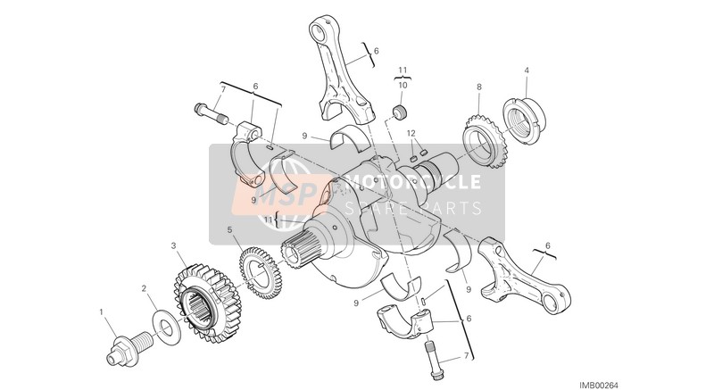 Ducati SUPERBIKE PANIGALE V2 2021 Pleuelstange für ein 2021 Ducati SUPERBIKE PANIGALE V2