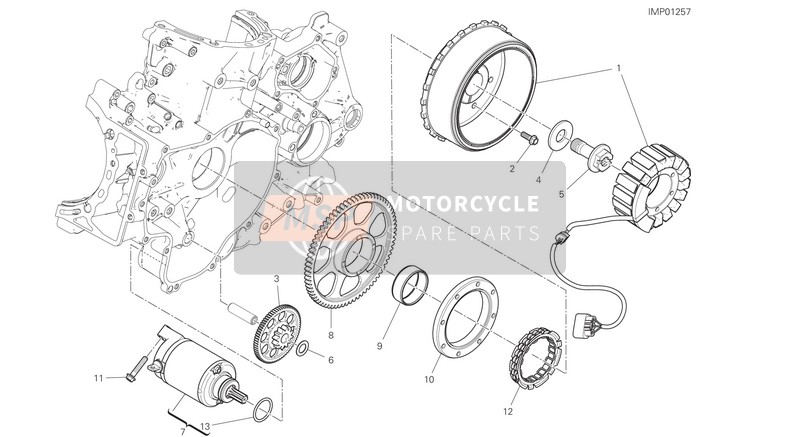 Ducati SUPERBIKE PANIGALE V2 2021 Elektrostarter und Zündung für ein 2021 Ducati SUPERBIKE PANIGALE V2