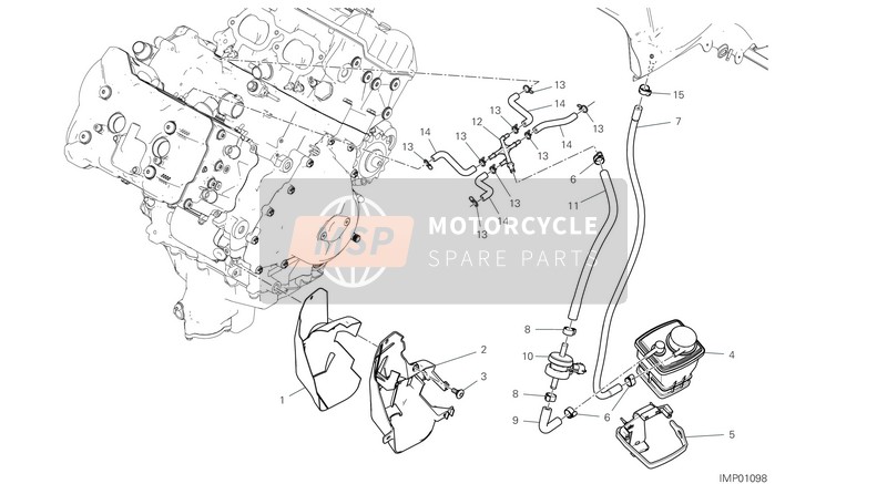 Ducati SUPERBIKE PANIGALE V4 2021 Filtro de recipiente para un 2021 Ducati SUPERBIKE PANIGALE V4