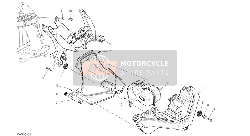 Ducati SUPERBIKE PANIGALE V4 2021 Koplamp voor een 2021 Ducati SUPERBIKE PANIGALE V4