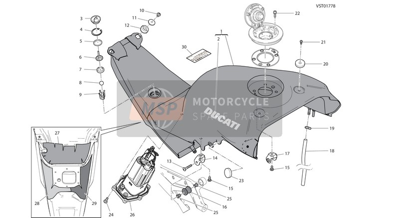 85044403A, Dual Lock, Ducati, 1