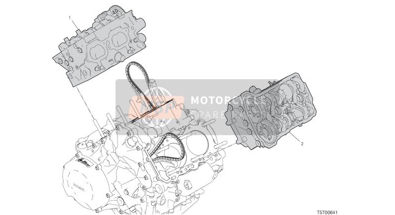 Ducati SUPERBIKE PANIGALE  V4 EU 2020 Kopfbaugruppen für ein 2020 Ducati SUPERBIKE PANIGALE  V4 EU