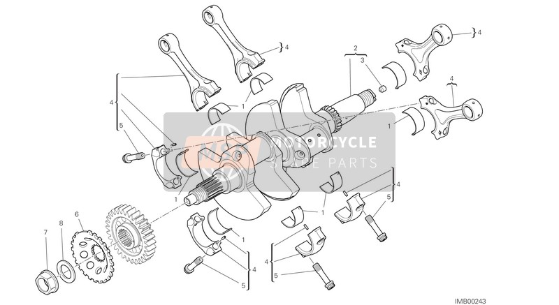 Ducati SUPERBIKE PANIGALE  V4 EU 2020 Connecting Rods for a 2020 Ducati SUPERBIKE PANIGALE  V4 EU