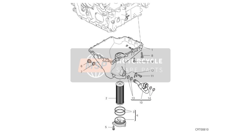 Ducati SUPERBIKE PANIGALE  V4 EU 2020 Coppa dell'olio per un 2020 Ducati SUPERBIKE PANIGALE  V4 EU