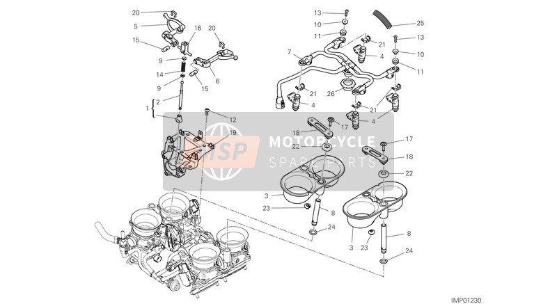 Ducati SUPERBIKE PANIGALE  V4 EU 2020 Throttle Body for a 2020 Ducati SUPERBIKE PANIGALE  V4 EU