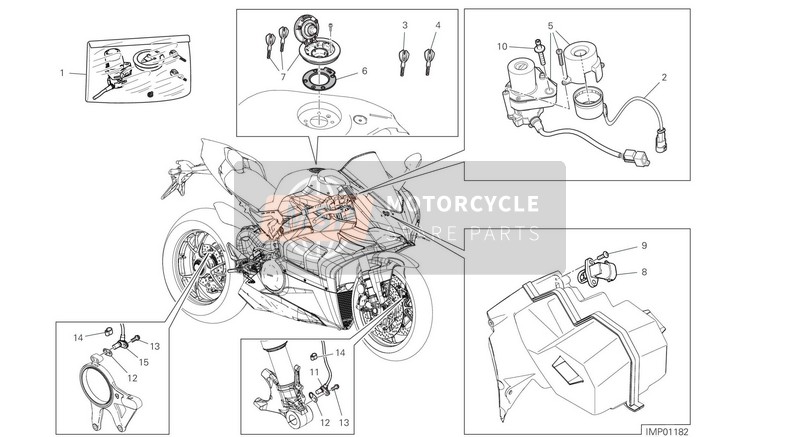 Ducati SUPERBIKE Panigale V4 R USA 2019 Elektrische toestellen voor een 2019 Ducati SUPERBIKE Panigale V4 R USA