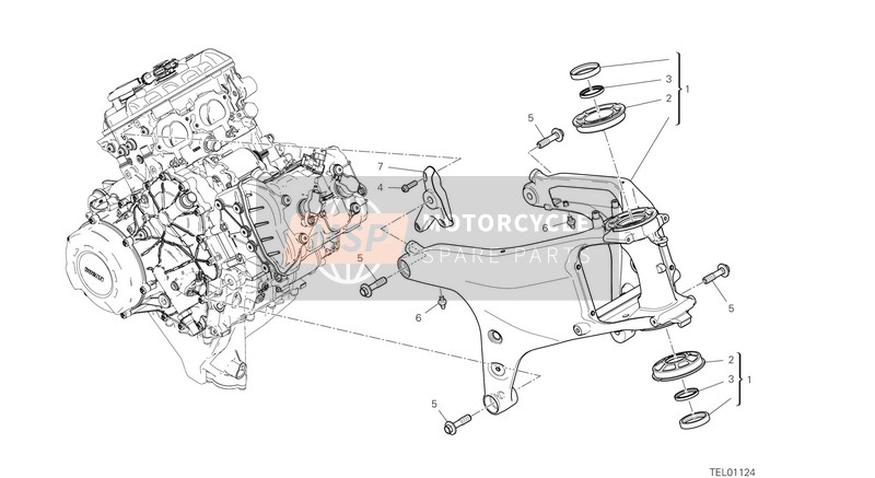 Ducati SUPERBIKE PANIGALE V4 S EU 2018 Frame voor een 2018 Ducati SUPERBIKE PANIGALE V4 S EU