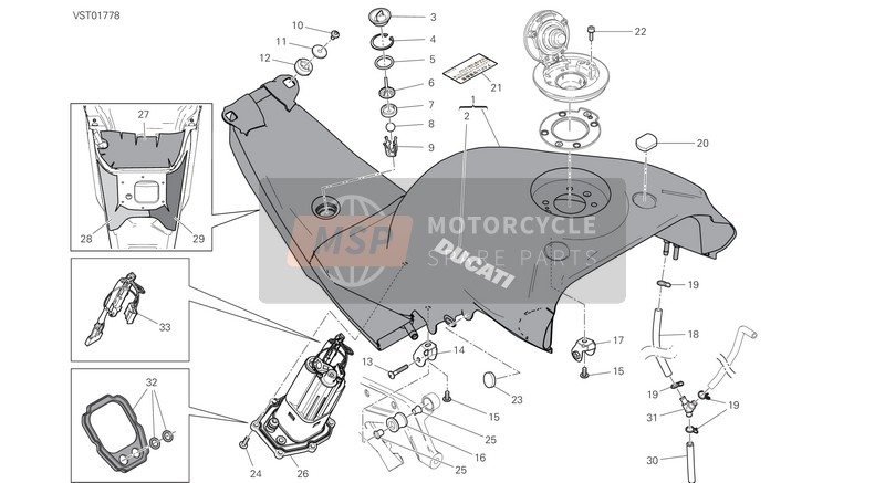 Ducati SUPERBIKE PANIGALE V4 S EU 2019 Tank for a 2019 Ducati SUPERBIKE PANIGALE V4 S EU