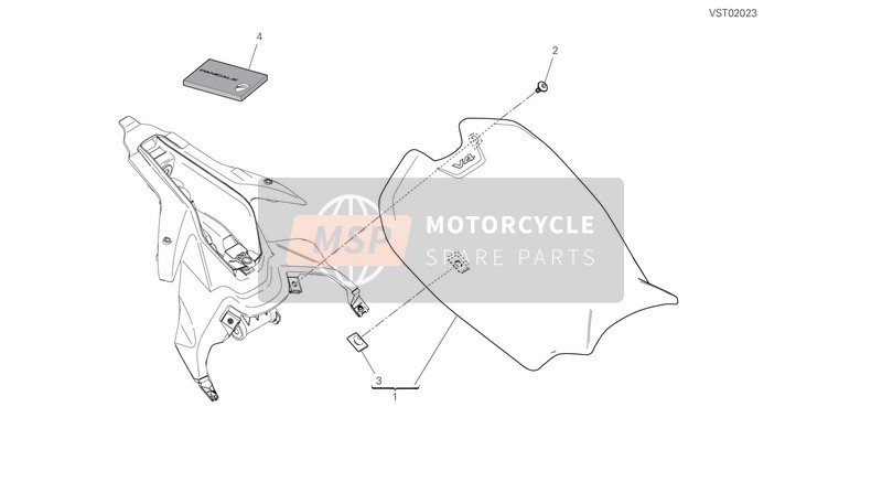 Ducati SUPERBIKE PANIGALE V4 S EU 2020 Siège pour un 2020 Ducati SUPERBIKE PANIGALE V4 S EU