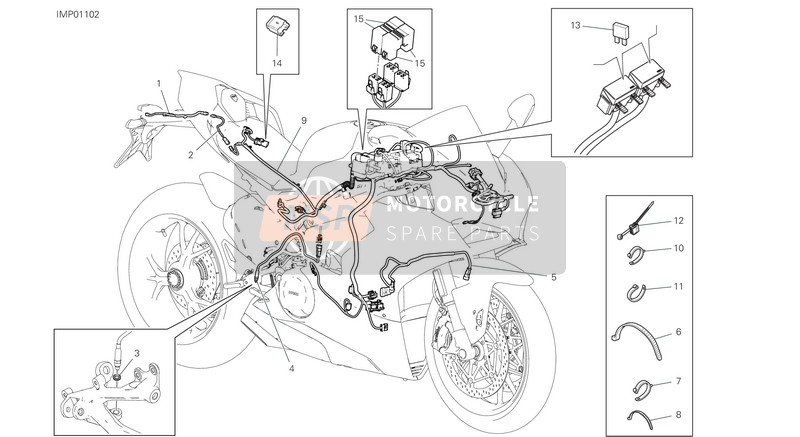 Ducati SUPERBIKE PANIGALE V4 USA 2018 Sistema eléctrico del vehículo para un 2018 Ducati SUPERBIKE PANIGALE V4 USA